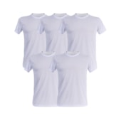 Kit 5 Camisetas Tradicional Poliéster Branca Para Sublimação  Tam Gg Kit 5 Camisetas Tradicional Poliéster Branca Para Sublimação  Tam Gg