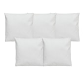 Kit 5 Capa de Almofada Para Sublimação Off White Elegance Com Zíper 40x40cm