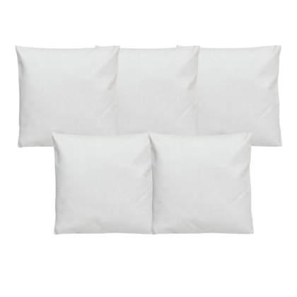 Kit 5 Capa de Almofada Para Sublimação Off White Elegance Com Zíper 40x40cm