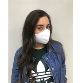 Kit 5 Máscara de Proteção Facial Para Sublimação - Exterior Branca / Interior Bege