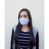 Kit 5 Máscara de Proteção Facial Para Sublimação (exterior Branca/ Interior Preto)