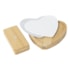 Kit 5 Porta Retrato de Bambu Coração Magnético Para Sublimação