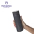 Kit 5 Squeeze Vidro Ecoline Cinza Escuro 400ml