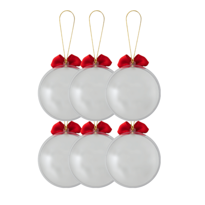 Kit 6 Bolinha de Natal Para Sublimação