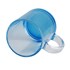 Kit 6 Canecas de Vidro Incolor  Azul Ciano Para Sublimação 300ml