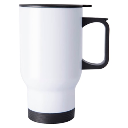 Kit 6 Copo Térmico Para Sublimação de Inox Branco Com Tampa - 475ml