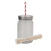 Kit 6 Kit Caipirinha Para Sublimação Com Canudo Branco E Vermelho