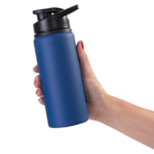 Kit 6 Squeeze Aluminio Azul Fosco 650ml Sem Resina