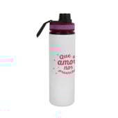Kit 6 Squeeze Com Tampa Rosa de 750ml