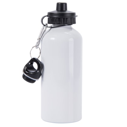 Kit 6 Squeeze Garrafa Branca Com dois Bicos Para Sublimacao de 600ml