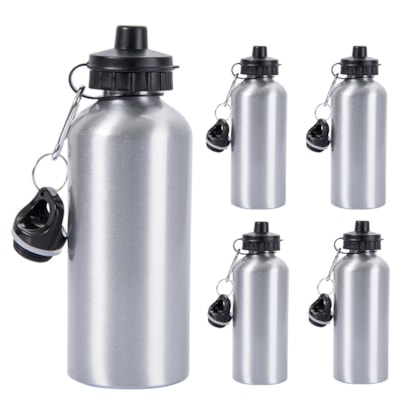 Kit 6 Squeeze Garrafa Com dois Bicos Para Sublimação de 600ml