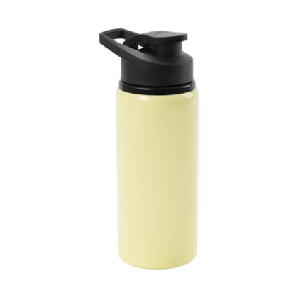 Kit 6 Squeeze Garrafa Com Tampa E Alça de 600ml Para Sublimação Amarelo