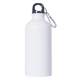 Kit 6 Squeeze Garrafa Mosquetão de Alumínio de 500ml Sem Resina Branco