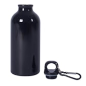 Kit 6 Squeeze Garrafa Mosquetão de Alumínio de 500ml Sem Resina Preto