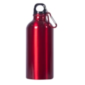 Kit 10 Squeeze Garrafa Mosquetão de Alumínio de 500ml Sem Resina Vermelho