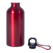 Kit 10 Squeeze Garrafa Mosquetão de Alumínio de 500ml Sem Resina Vermelho