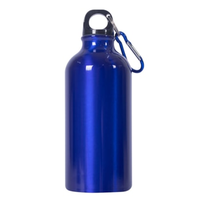 Kit 6 Squeeze Garrafa Mosquetao de Aluminio Sem Resina Azul de 500ml
