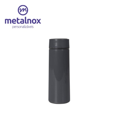 Kit 6 Squeeze Vidro Ecoline Cinza Escuro 400ml