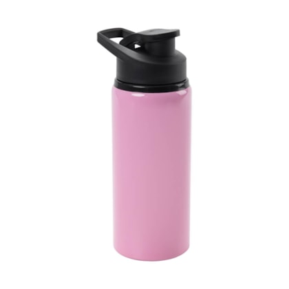 Kit 6 Squeezes Garrafas Com Tampa E Alça de 600ml Para Sublimação Rosa