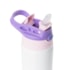 Squeeze Garrafa Aluminio Kids Branca Bico Rosa Lilas 500ml