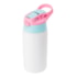 Squeeze Garrafa Aluminio Para Sublimaçao Kids Branca Bico Rosa / Azul 500ml