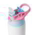 Squeeze Garrafa Aluminio Para Sublimaçao Kids Branca Bico Rosa / Azul 500ml