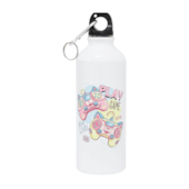 Squeeze Garrafa de Alumínio Slim Para Sublimação Semi Brilho Mosquetão de 500ml