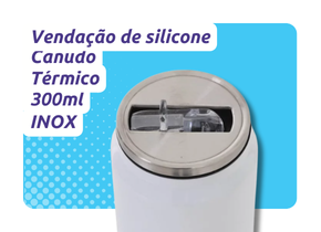 Lata térmica com canudo